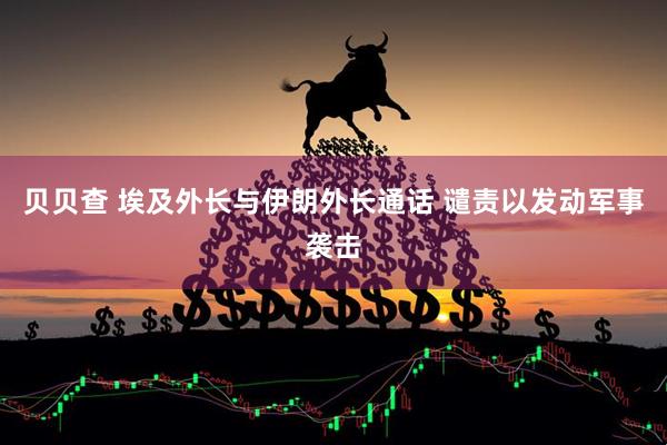 贝贝查 埃及外长与伊朗外长通话 谴责以发动军事袭击