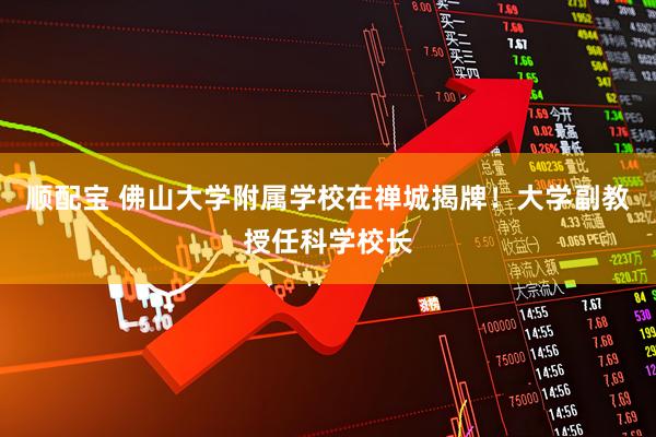 顺配宝 佛山大学附属学校在禅城揭牌！大学副教授任科学校长
