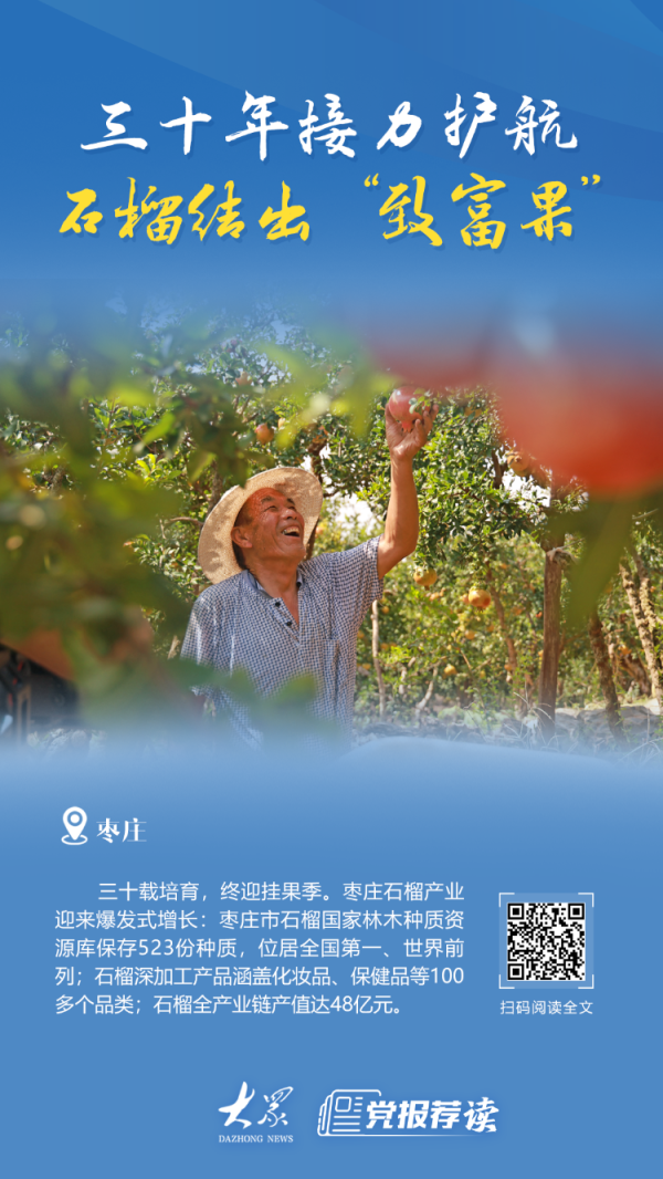 聚盈策略 从零散种植到全链增收：三十年接力护航，枣庄石榴结出“致富果”